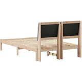  Okvir kreveta s uzglavljem Smeđa i svijetlo siva 120 x 200 cm | shoptok.hr