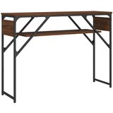  Konzolni stol s policama boja smeđeg hrasta 105x30x75 cm | shoptok.hr