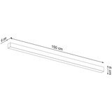  Stropna svetilka PINNE 150 siva, (21348105) | Shoptok.si