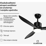 Klarstein SkyBreeze pametni stropni ventilator s LED svjetlom | 132 cm | 27 W | Tih | Drvo | shoptok.hr
