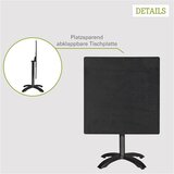 Gardenson Vrtna Zložljiva Miza Acaplan, 80x80x72, Antracit | Shoptok.si