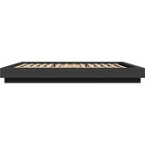  Okvir kreveta s LED svjetlima crni 150 x 200 cm drveni | Eponuda.com