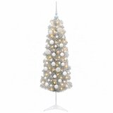  Umjetno usko božićno drvce s kuglicom 150 cm 150 LED lampica | shoptok.hr