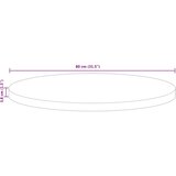 Stolna ploča Ø 80 x 3,8 cm okrugla od masivnog obnovljenog drva | shoptok.hr