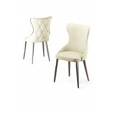 Hanah home set stolica (6 komada) alpa cream chrome | ePonuda.com