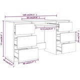  Pisaći stol boja hrasta sonome 140x50x77 cm konstruirano drvo | shoptok.hr