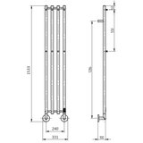  p.m.h. MO1SS-LK - električni sušač za peškire mona 93W/230V 153,3 cm IP44 nerđajući čelik | Eponuda.com