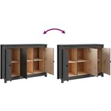  Komoda sivi 100 x 35 x 74 cm od masivne borovine | shoptok.hr