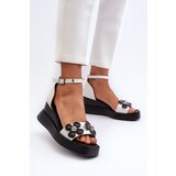 Kesi Women's Platform And Wedge Sandals With Flowers, White Foviana | shoptok.hr