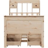 Krevet s regalom za knjige bez madraca 90x190 cm od borovine | Eponuda.com