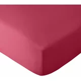 Catherine Lansfield Temno rožnata napenjalna rjuha 90x190 cm So Soft –