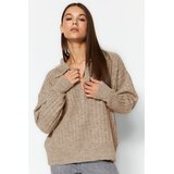TRENDYOLMILLA ženski duks Twoaw24Kz00678, taupe-braon | Eponuda.com