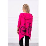 Kesi Sweatshirt with fuchsia bicycle print Cene