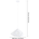 Eglo 43997 - visilica na sajli dolwen 1xE27/40W/230V prečnik 42,5 cm bela | Eponuda.com