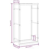  Stalak za drva za ogrjev mat crni 50x28x94 cm čelični | shoptok.hr