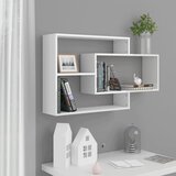  Zidne police visoki sjaj bijele 104x20x58,5cm konstruirano drvo | shoptok.hr