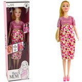  Lutka za igru Trudnica s bebom Flowers - roza | shoptok.hr