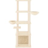  Penjalica za mačke sa stupovima za grebanje krem 147 cm | shoptok.hr