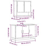 vidaXL 2-dijelni set kupaonskog namještaja boja smeđeg hrasta drveni | shoptok.hr