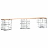  Vrtna klupa s gabionskim dizajnom 203x31x42 cm masivna borovina | shoptok.hr