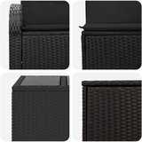  Set sofe 8 kom. Crna Poli Rattan i čelik | shoptok.hr
