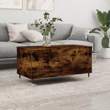 vidaXL Klubska mizica dimljeni hrast 90x44,5x45 cm inženirski les Cene