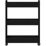  Cabinet s kotačem Crni hrast 60 x 22 x 79 cm | shoptok.hr