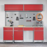  Set radnih ormarića s ladicama s pohranom 10 kom. Crvena | shoptok.hr
