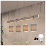 Brilagi LED luster na sajli NUBILA 4xE27/60W/230V siva Cene