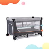 Kinderkraft putni krevetić LEODY, siva | shoptok.hr