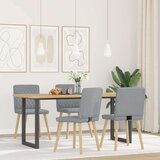  Blagovaonske stolice od tkanine 4 kom svjetlosive | shoptok.hr