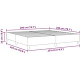  Krevetna platforma Svijetlo siva 200 x 200 cm Kordura tekstil | shoptok.hr