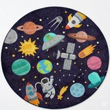 Mila Home Temno modra pralna otroška igralna preproga ø100 cm Into The Space – Cene