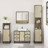  3-dijelni set kupaonskog namještaja boja hrasta sonome drveni | shoptok.hr