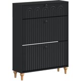  Ormar za cipele ALKMAAR 78 x 24 x 103 cm Konstruirano drvo Crna | shoptok.hr