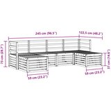  Setovi sofa 6 pcs Bijela Čvrsto drvo akacije | Eponuda.ba
