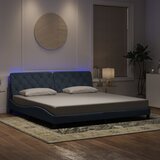  Okvir kreveta s LED-om bez madraca tamnosivi 200 x 200 cm baršunasti | Eponuda.com