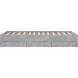  Okvir kreveta s ladicama siva boja betona 140x190 cm drveni | Eponuda.com