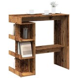  Barski stol sa policom za odlaganje Staro drvo 100x48x101 5 cm | shoptok.hr