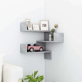 vidaXL zidne kutne police siva boja betona 40 x 40 x 50 cm od iverice | shoptok.hr