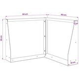  Zid za zadržavanje 50 x 50 x 30 cm Čelik Bijela - Bijela 50 x 50 x 30 cm 1 x 90° kut | shoptok.hr