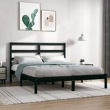  Okvir za krevet od masivne borovine crni 140 x 190 cm | shoptok.hr