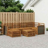  Set vanjskih sofa 6 kom. Prirodna Čvrsto drvo akacije | Shoptok.si