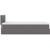  Otomanski okvir kreveta s madracem sivi 80x200cm umjetna koža | shoptok.hr