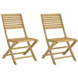  Zložljivi vrtni stoli 2 kosa 48,5x61,5x87 cm trdna akacija | Shoptok.si