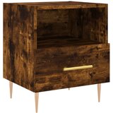 Maison Chic Nočna omarica - Nočna miza dimljeni hrast 40x35x47,5 cm inženirski les, (21688192) Cene