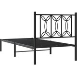  Metalni okvir za krevet s uzglavljem crni 80x200 cm | shoptok.hr