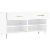 vidaXL Klupa za cipele sjajna bijela 102x35x55 cm konstruirano drvo | shoptok.hr