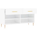 vidaXL regal za čevlje visok sijaj bel 102x35x55 cm inženirski les | Shoptok.si