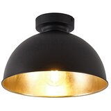 QAZQA Industrijska stropna svetilka črna z zlatom 28 cm - Magnax | Shoptok.si